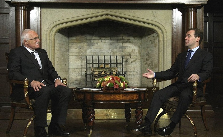 Встреча с Президентом Чехии Вацлавом Клаусом