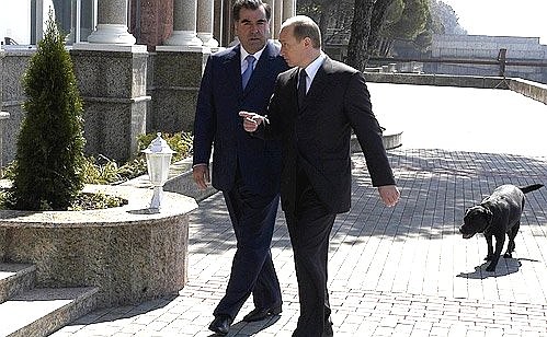 Meeting with Tajikistan President Emomali Rakhmonov.