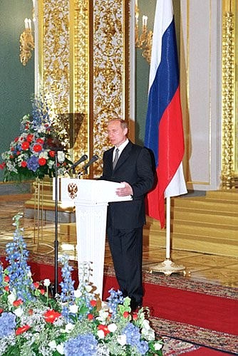 Speech at a reception on Declaration of Russia\'s State Sovereignty Day.