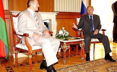 Переговоры с Президентом Белоруссии Александром Лукашенко.