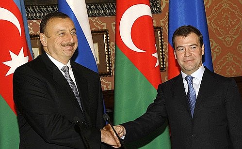 На совместной пресс-конференции с Президентом Азербайджана Ильхамом Алиевым.
