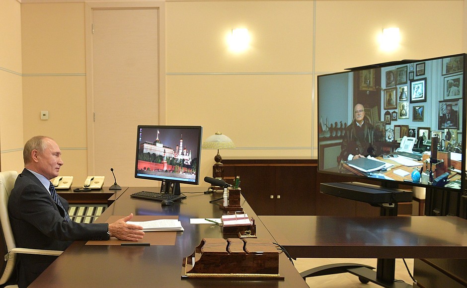 Meeting with Nikita Mikhalkov (via videoconference).