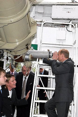 President Putin at the Royal Observatory.