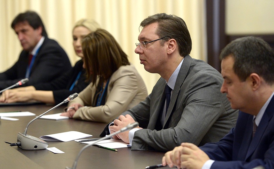 Meeting with Prime Minister of Serbia Aleksandar Vucic.