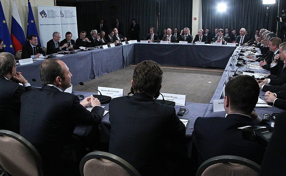 Meeting with members of the EU-Russia Industrialists’ Round Table and Belgian business community representatives.