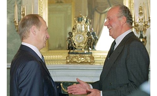 President Putin with King Juan Carlos I of Spain.