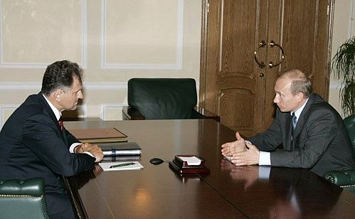 Working meeting with the President of the Udmurt Republic, Aleksandr Volkov.