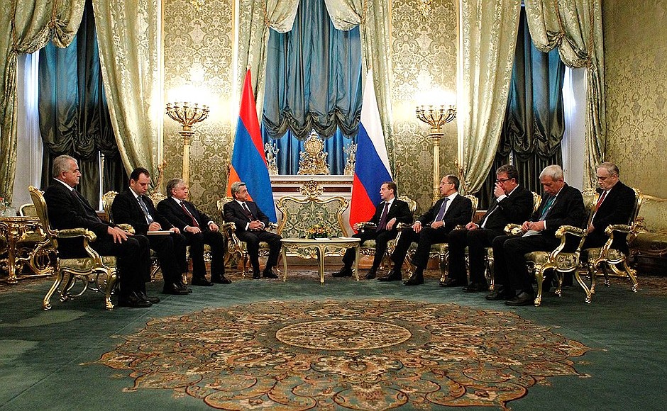 Переговоры с Президентом Армении Сержем Саргсяном.