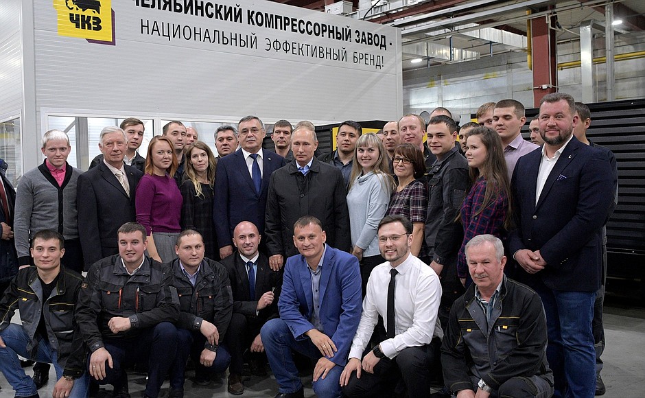 Во время посещения Челябинского компрессорного завода.