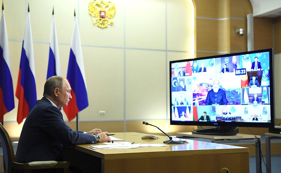 SCO Heads of State Council meeting (via videoconference).