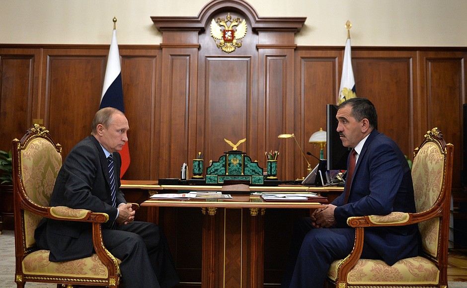 With Head of Republic of Ingushetia Yunus-Bek Yevkurov.