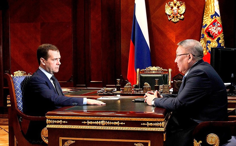 С Президентом Республики Саха (Якутия) Егором Борисовым.