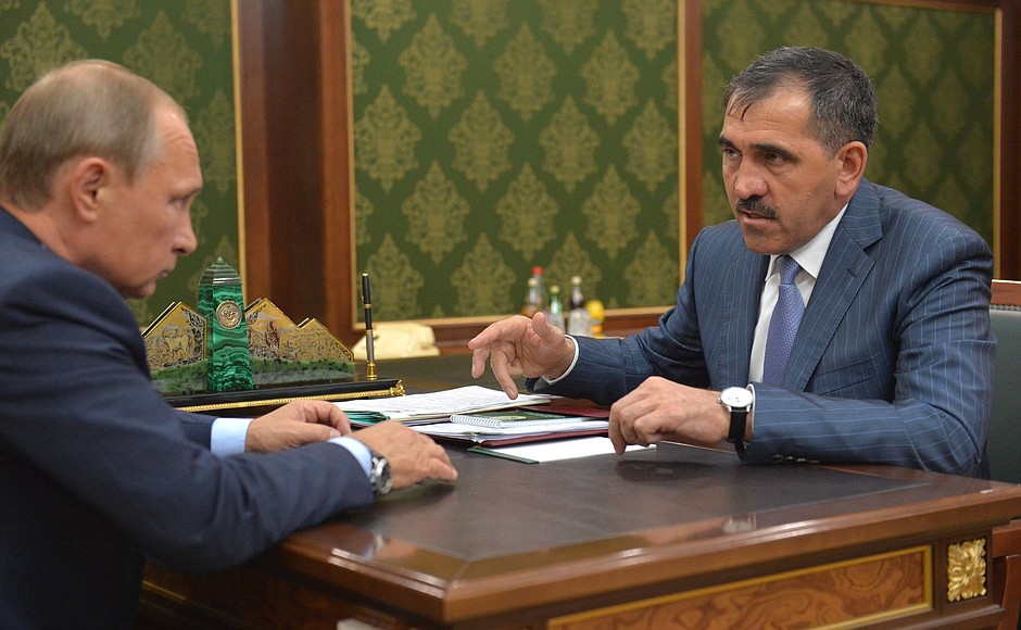 Working meeting with Head of Ingushetia Yunus-Bek Yevkurov.