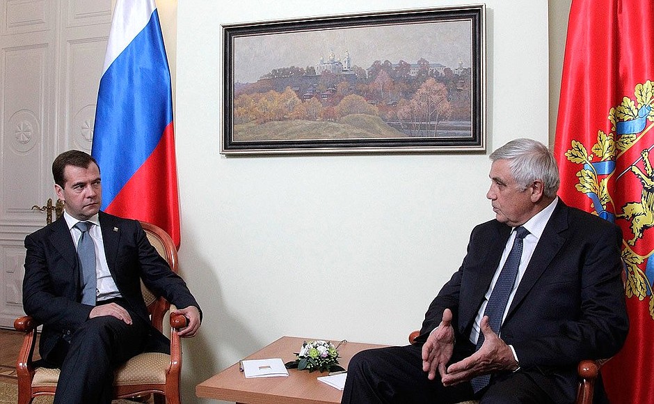 With Governor of Vladimir Region Nikolai Vinogradov.