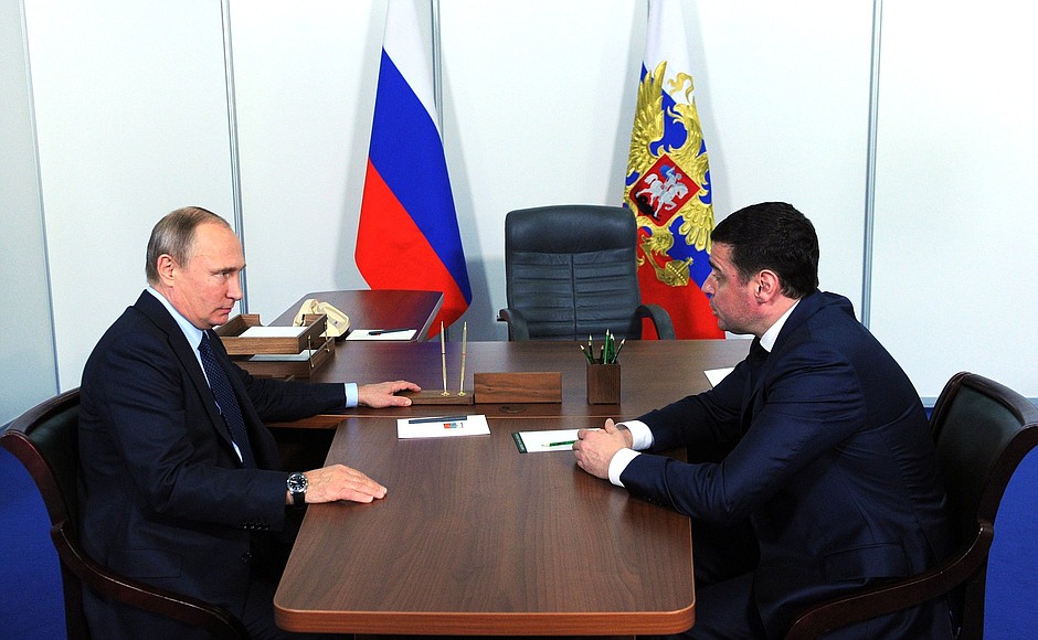 With Acting Yaroslavl Region Governor Dmitry Mironov.