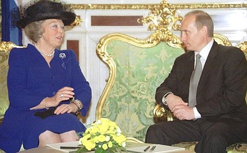 President Putin and Queen Beatrix of the Netherlands.