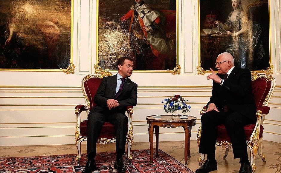 Встреча с Президентом Чехии Вацлавом Клаусом.
