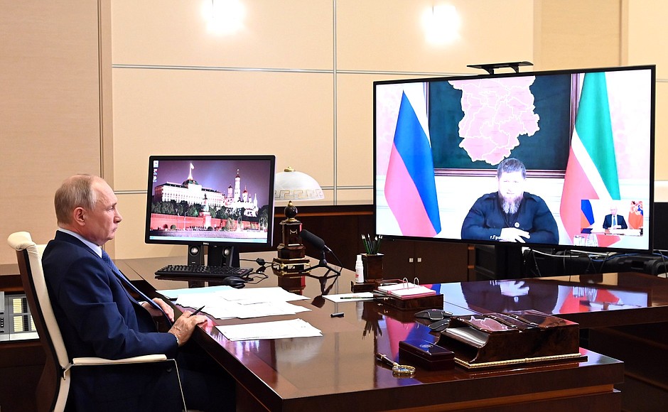 Working meeting with Head of Chechnya Ramzan Kadyrov (via videoconference).
