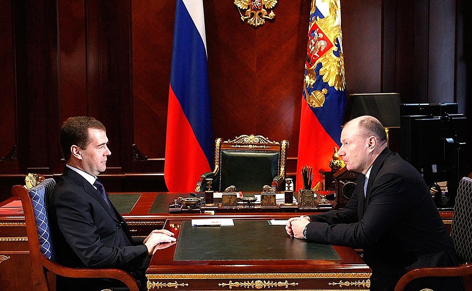 С президентом холдинга «Интеррос» Владимиром Потаниным.