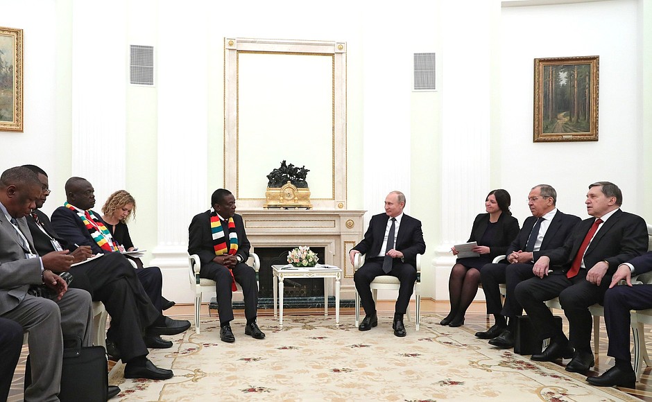 Meeting with President of the Republic of Zimbabwe Emmerson Mnangagwa.