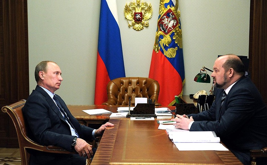 With Governor of Arkhangelsk Region Igor Orlov.