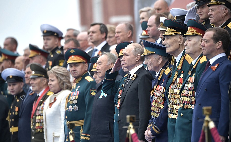 At the Victory Parade marking the 74th anniversary of Victory in the Great Patriotic War.