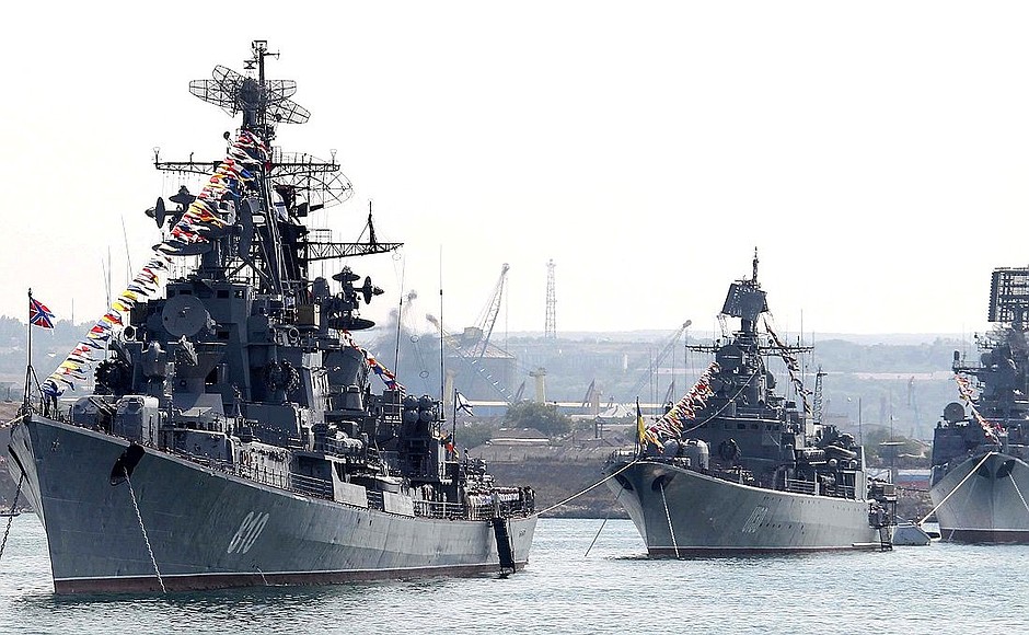 Celebrations of Russian Navy Day and Ukrainian Navy Day.