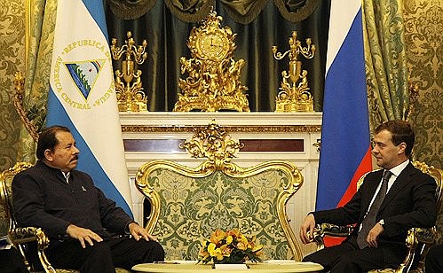 С Президентом Республики Никарагуа Даниэлем Ортегой Сааведрой.