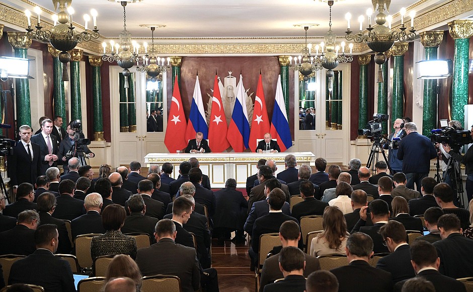 Пресс-конференция по итогам российско-турецких переговоров.