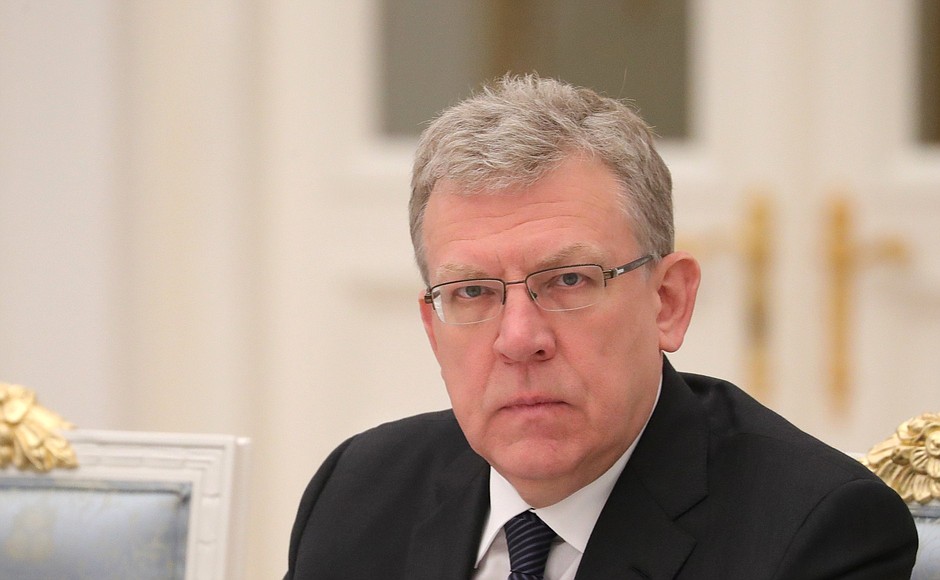 Председатель Счётной палаты Алексей Кудрин на заседании Совета по реализации государственной политики в сфере защиты семьи и детей.