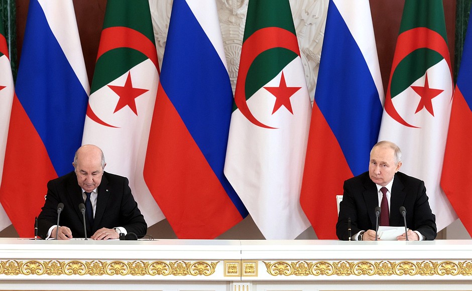 Following the Russian-Algerian talks, Vladimir Putin and Abdelmadjid Tebboune made statements for the media.