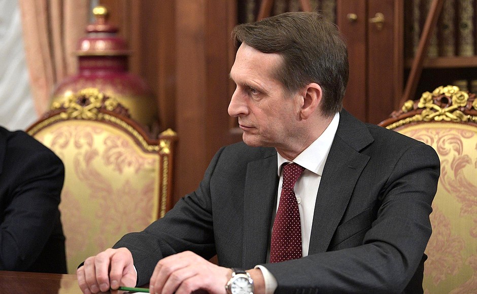 Director of the Foreign Intelligence Service Sergei Naryshkin.