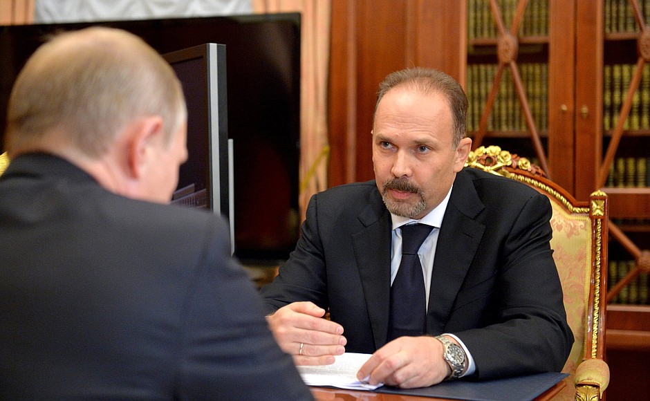 Meeting with Minister of Construction and Housing and Utilities Mikhail Men.