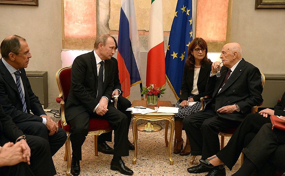 Встреча с Президентом Италии Джорджо Наполитано.