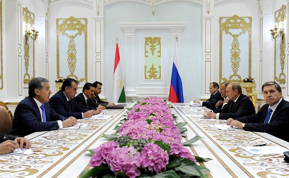 Meeting with President of Tajikistan Emomali Rahmon.