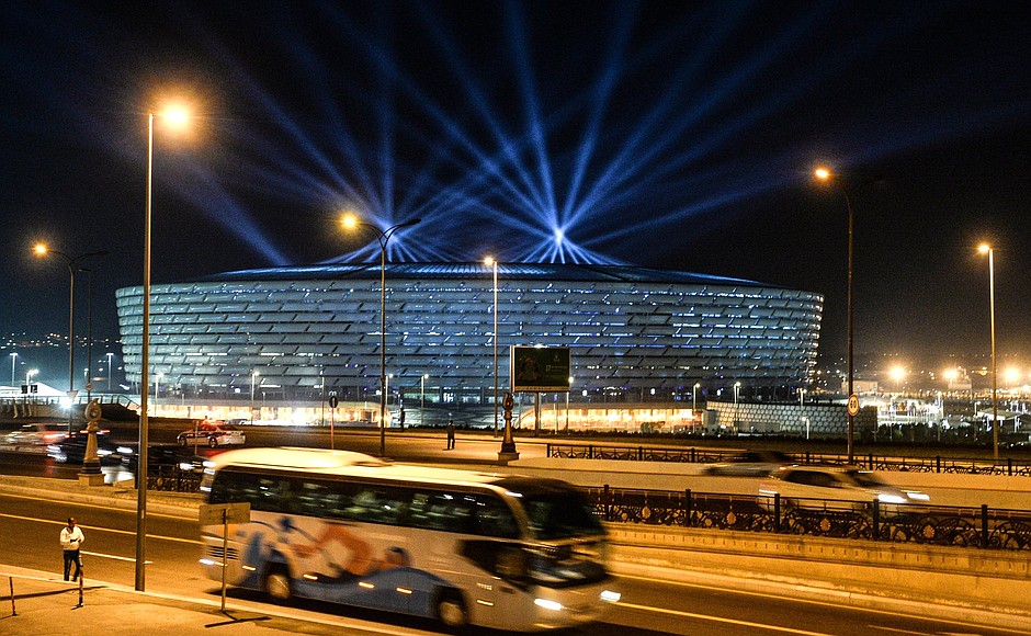 Бакинский Олимпийский стадион, где состоялась церемония открытия Первых Европейских игр.