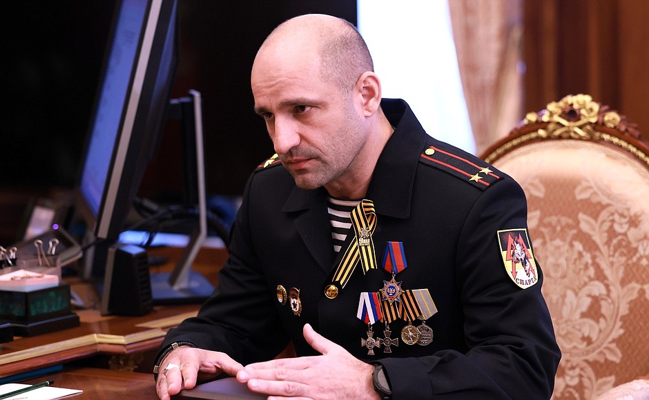 DPR Army Lieutenant Colonel Artem Zhoga, father of the Hero of Russia Vladimir Zhoga.