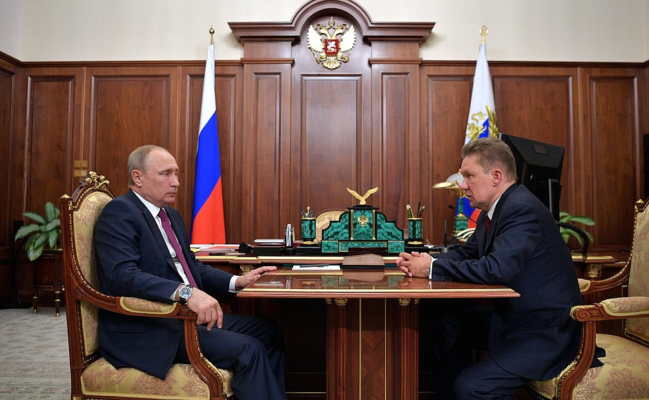 Meeting with Chairman of Gazprom Management Board Alexei Miller.