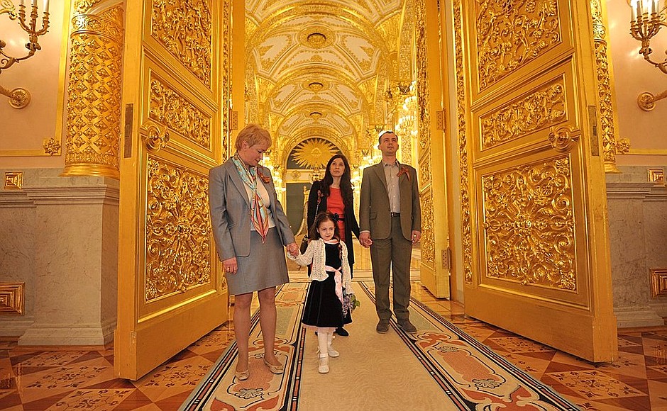 During a tour of the Kremlin.