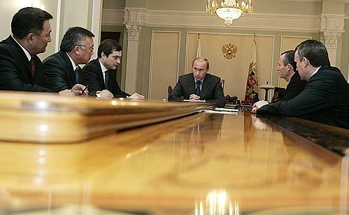 Встреча с руководителями Читинской области и Агинского Бурятского автономного округа.