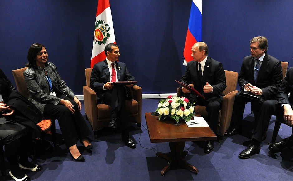 Meeting with President of Peru Ollanta Humala Tasso.