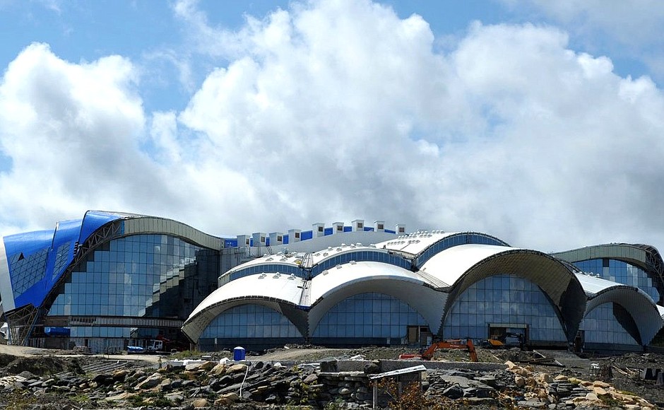Строящееся здание океанариума.