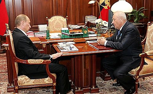 Рабочая встреча с губернатором Свердловской области Эдуардом Росселем.