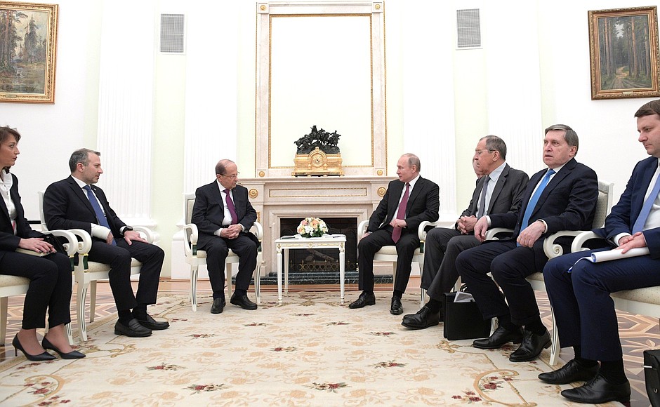 Переговоры с Президентом Ливана Мишелем Ауном.