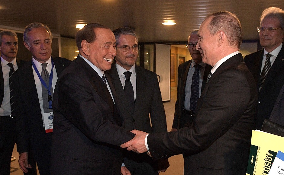 Meeting with Silvio Berlusconi.
