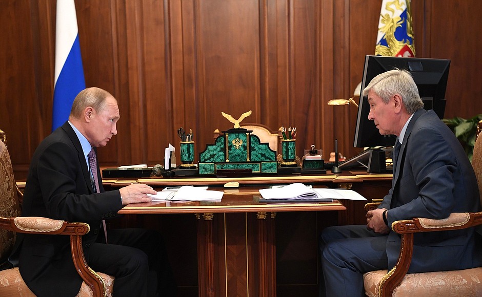 Meeting with the Head of the Federal Service for Financial Monitoring Yury Chikhanchin.