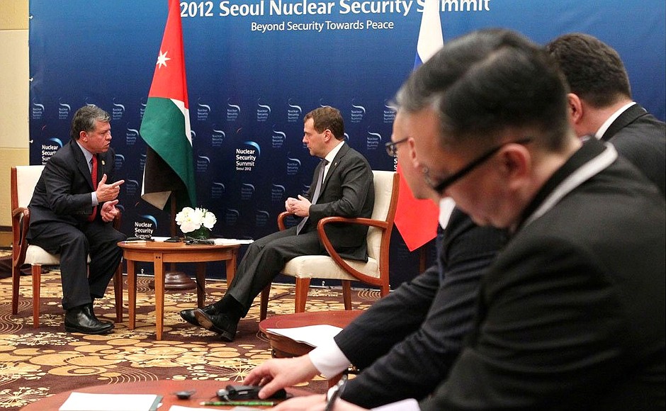 Meeting with King Abdullah II of Jordan.