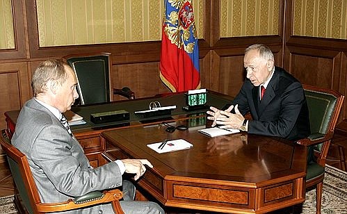 With President of the Republic of Dagestan Mukha Aliyev.