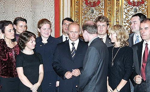 C лауреатами всероссийского конкурса «Учитель года-2006».
