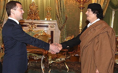 С Лидером ливийской революции Муамаром Каддафи.
